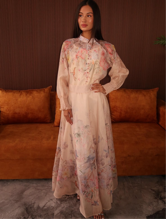 Eliora Blossom Soft Floral Maxi Skirt Co-ord