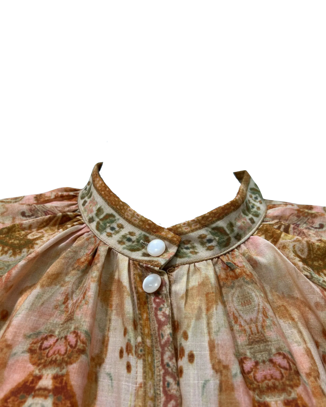 Rome Burnt Orange Pattern Belted Midaxi Dress