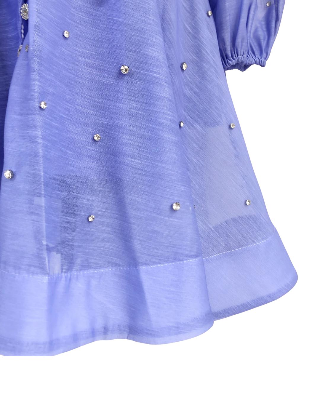 Colette Indigo Blue Embellished Button Mini Dress