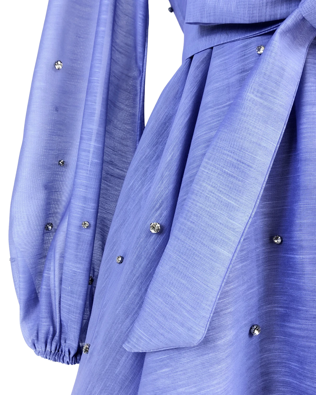 Colette Indigo Blue Embellished Button Mini Dress