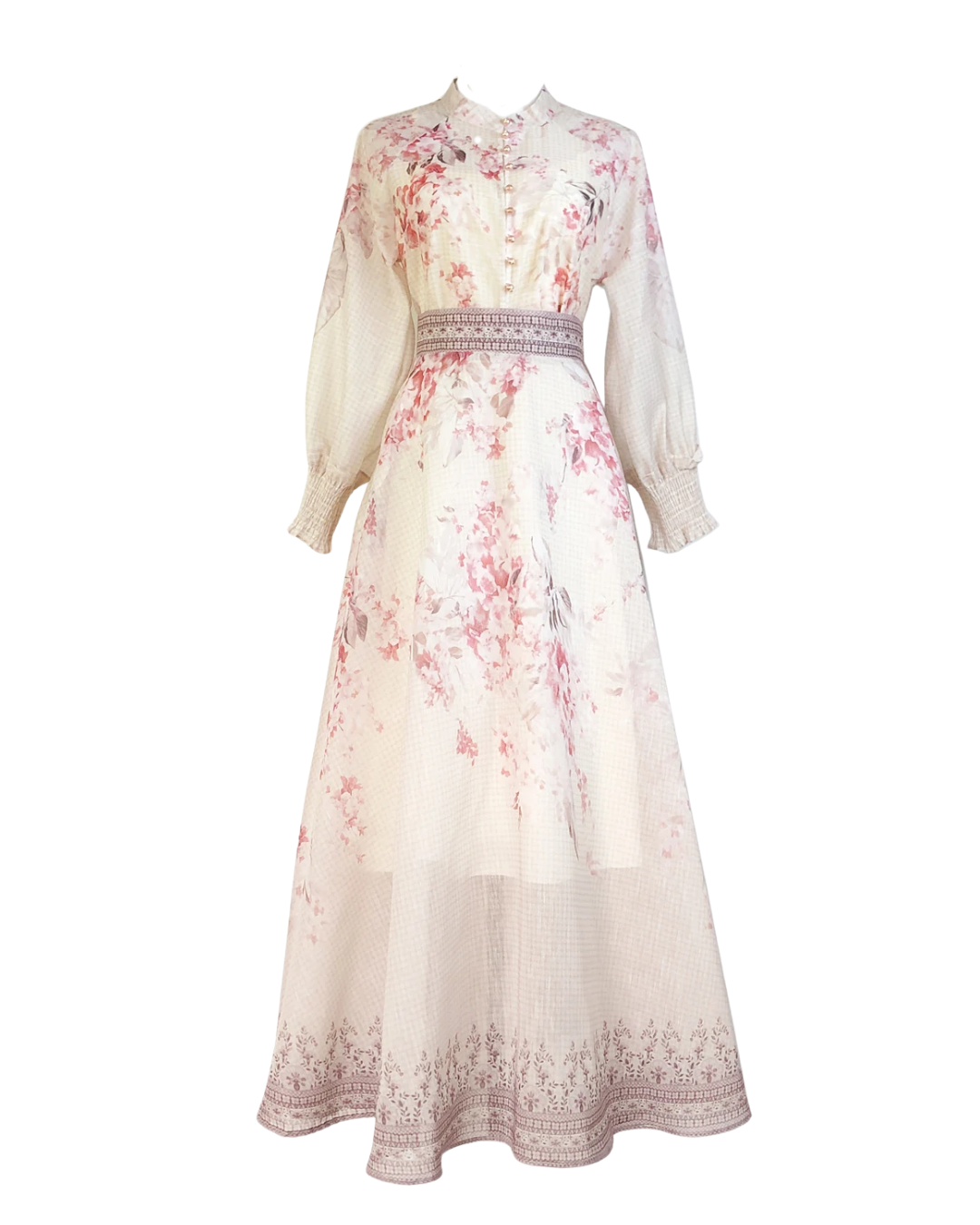Eliora White Blossom Soft Floral Maxi Skirt Co-ord
