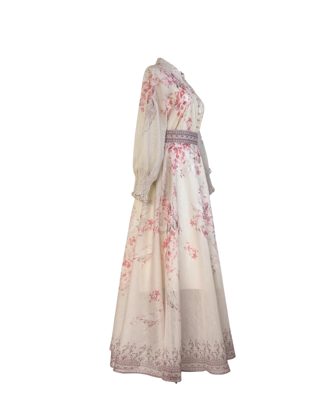 Eliora White Blossom Soft Floral Maxi Skirt Co-ord