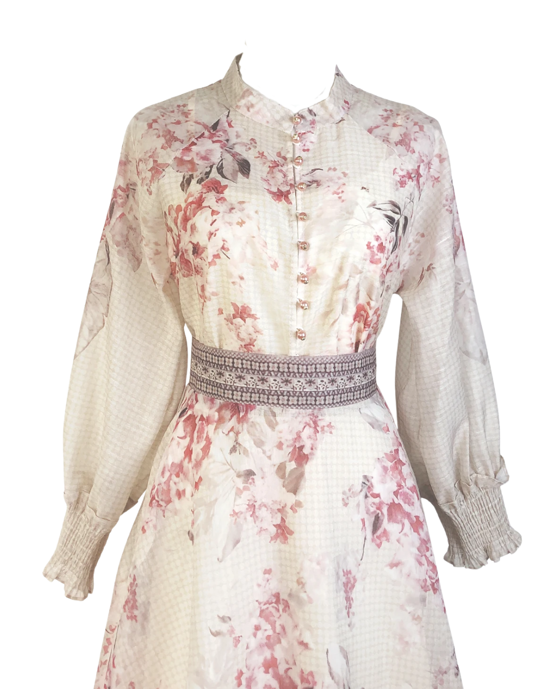 Eliora White Blossom Soft Floral Maxi Skirt Co-ord