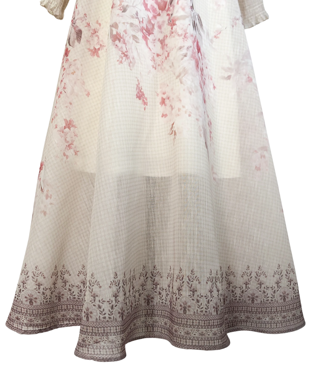 Eliora White Blossom Soft Floral Maxi Skirt Co-ord