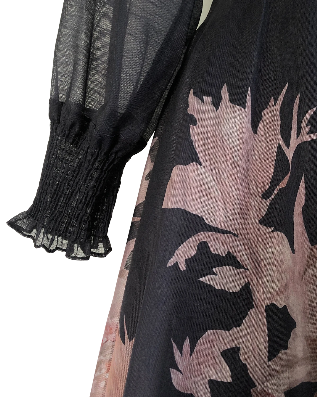 Eliora Black Blossom Soft Floral Maxi Skirt Co-ord
