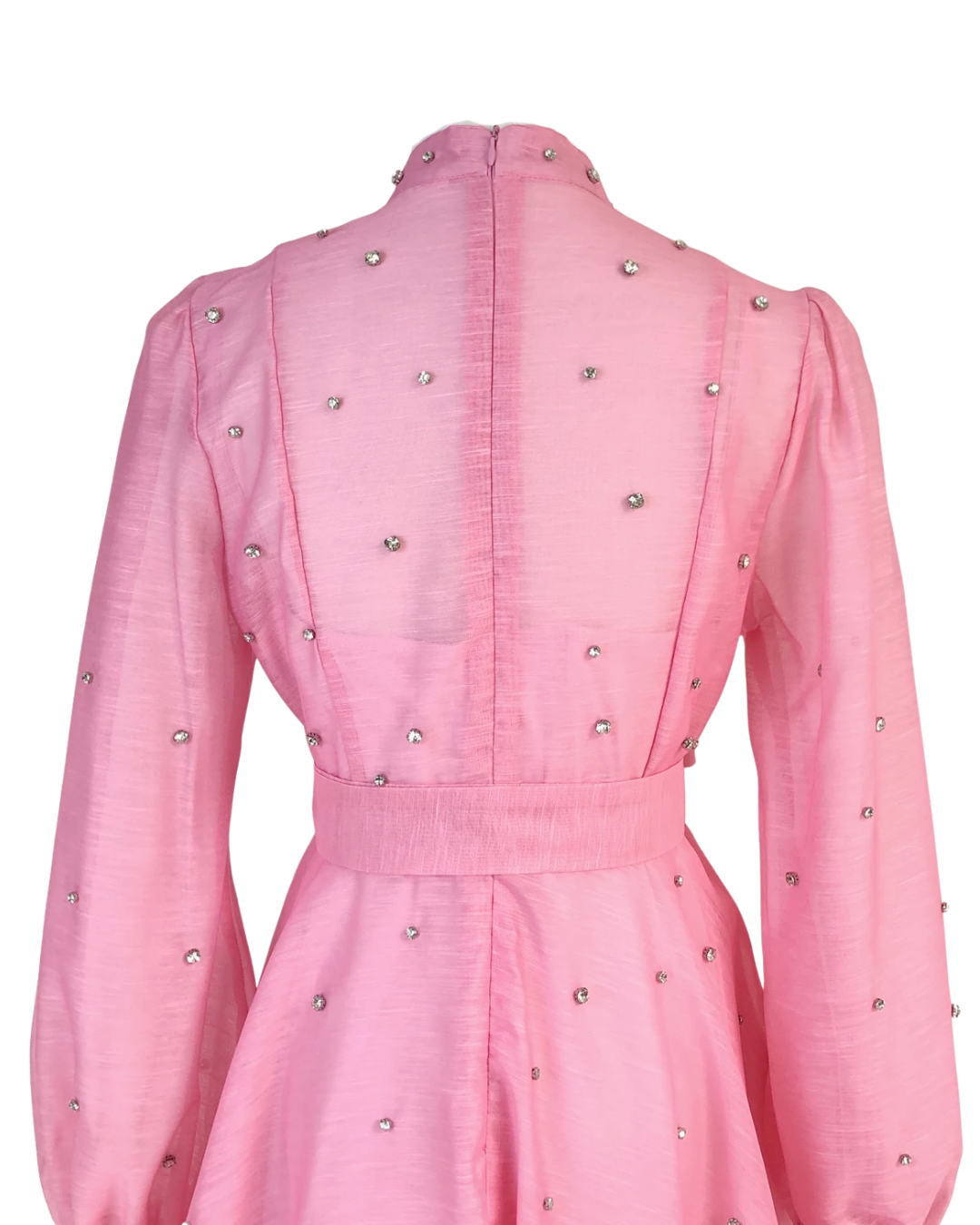Colette Pink Embellished Button Mini Dress