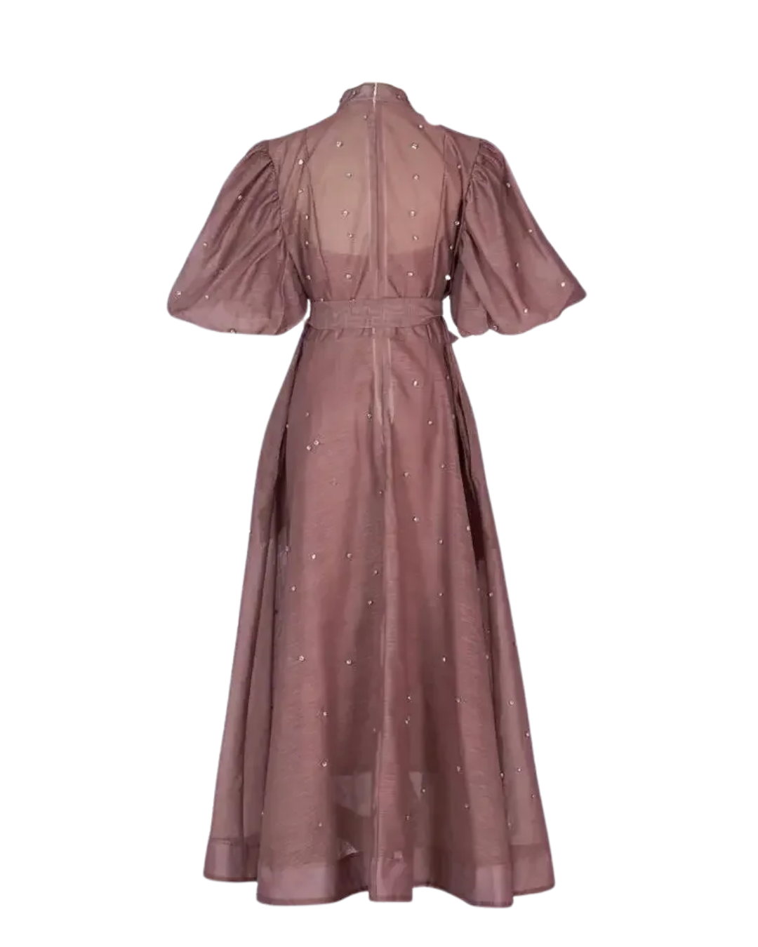 Colette Plum Embellished Button Midaxi Dress