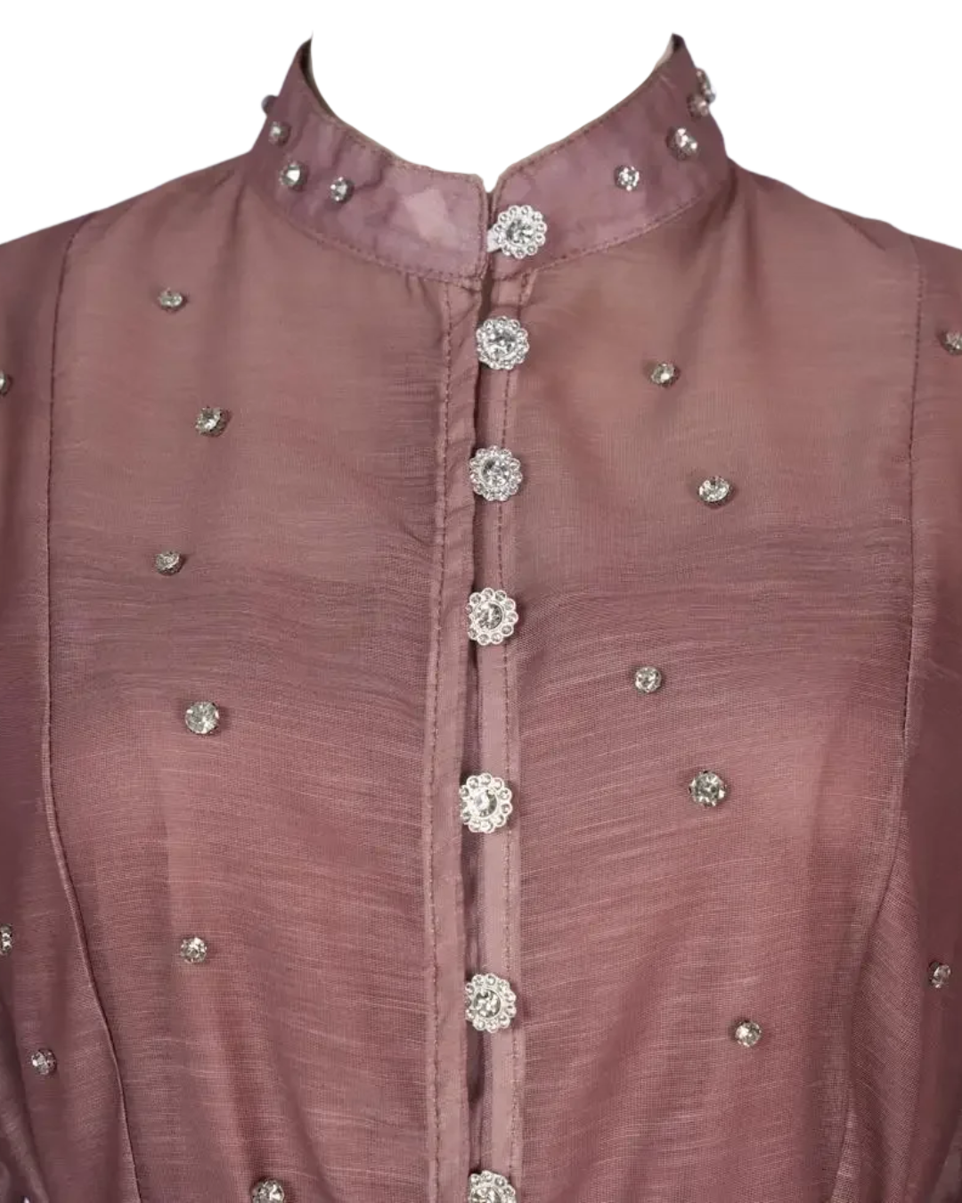 Colette Plum Embellished Button Midaxi Dress