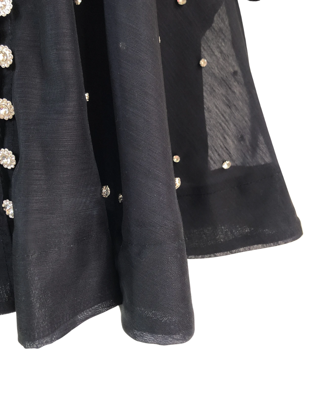 Colette Black Embellished Button Mini Dress
