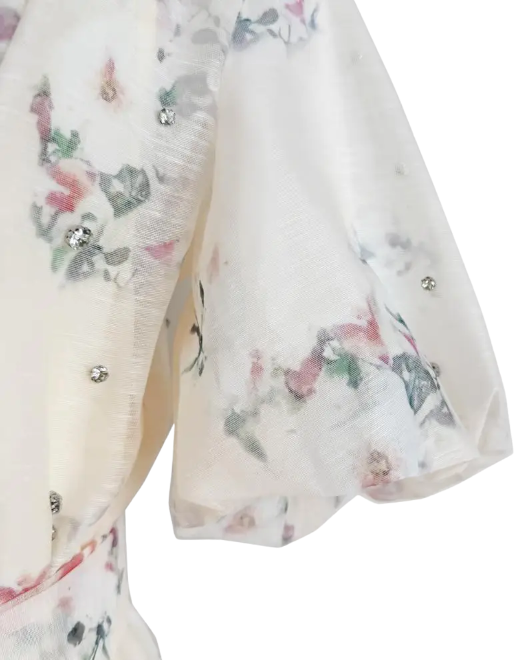Colette White Floral Embellished Button Mini Dress