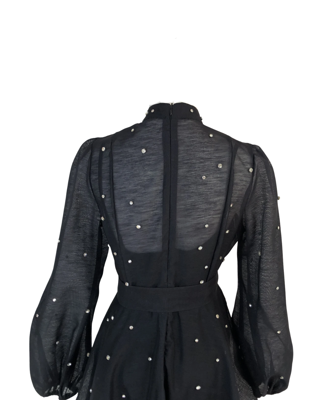 Colette Black Embellished Button Mini Dress