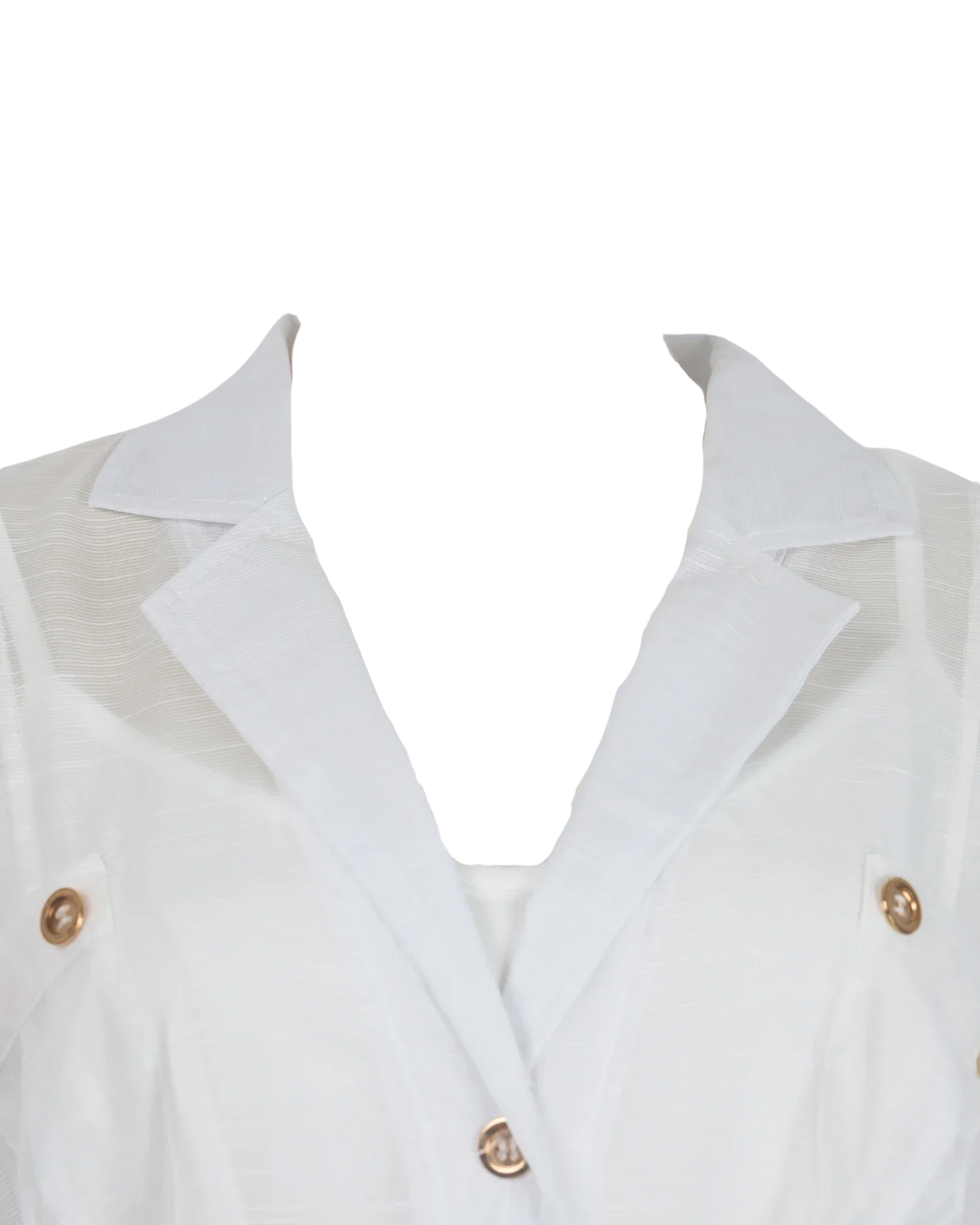 Violette White V Neck Shirt Midi Dress