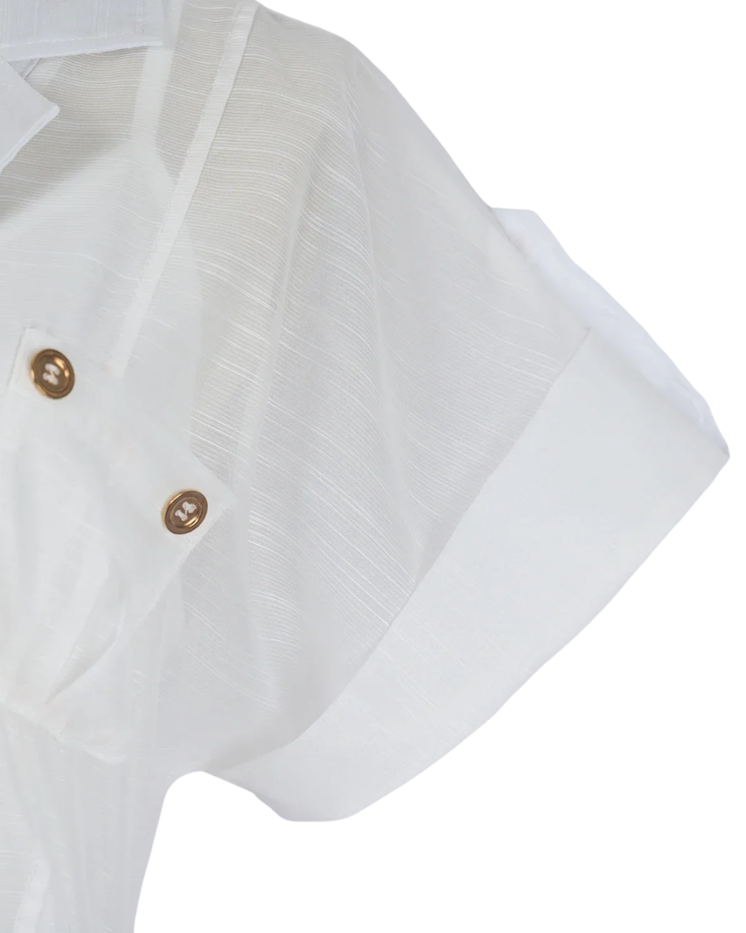 Violette White V Neck Shirt Midi Dress