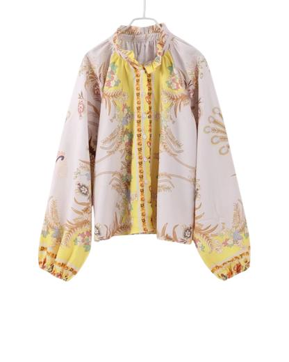 Solana Yellow Paisley Shorts Co-ord