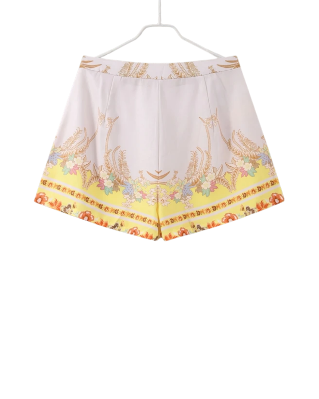 Solana Yellow Paisley Shorts Co-ord