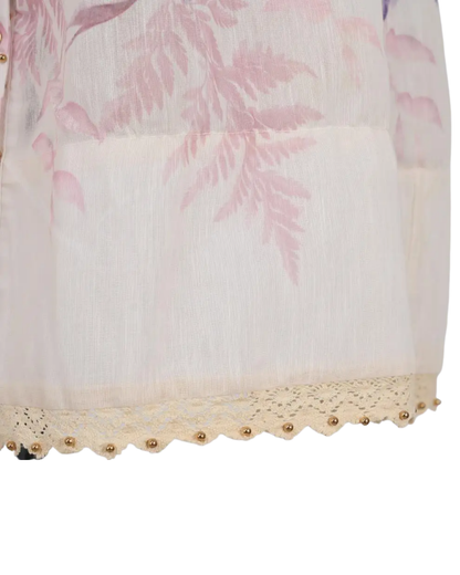 Seraphine Floral V Neck Shirt Midi Dress