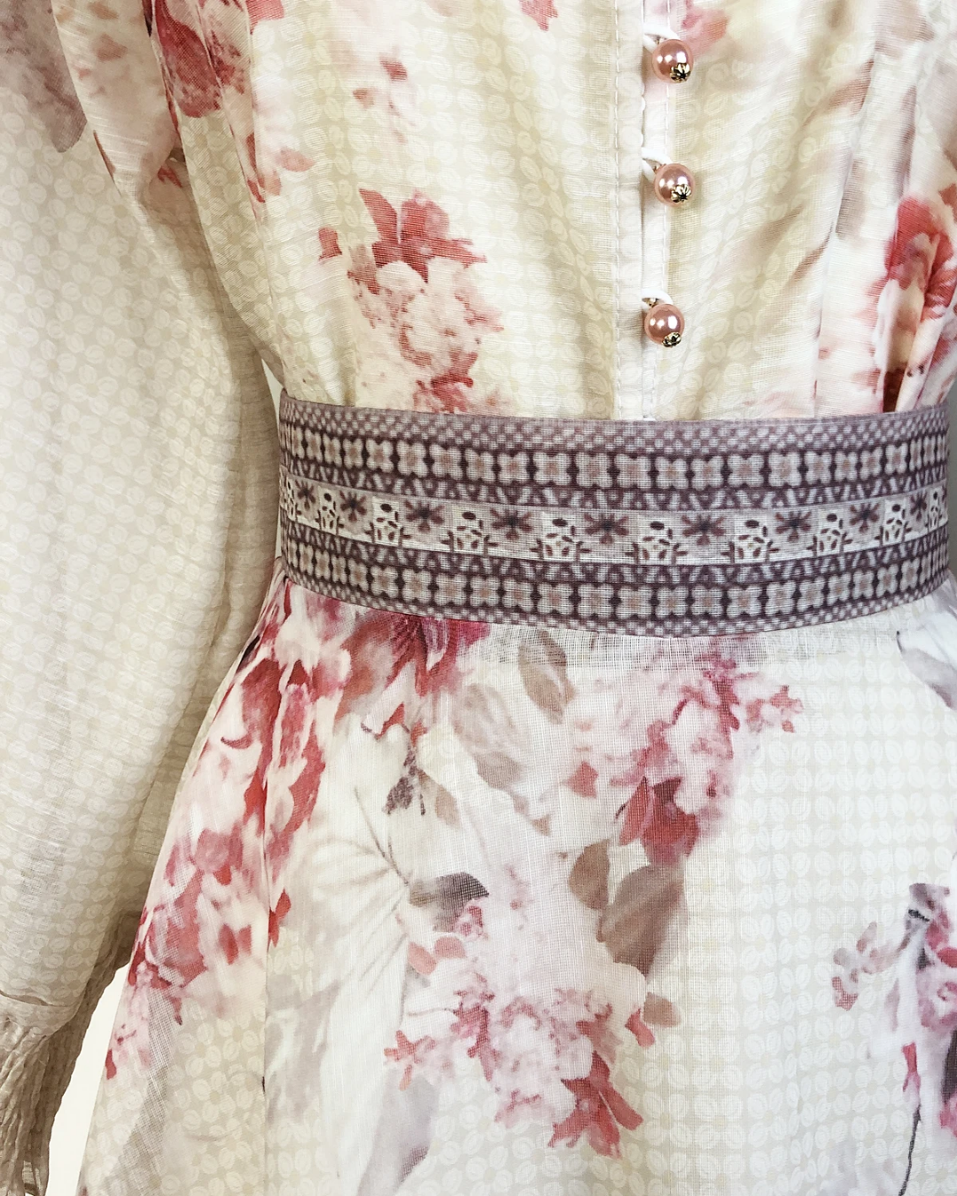 Eliora White Blossom Soft Floral Maxi Skirt Co-ord