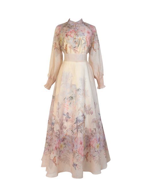 Eliora Blossom Soft Floral Maxi Skirt Co-ord