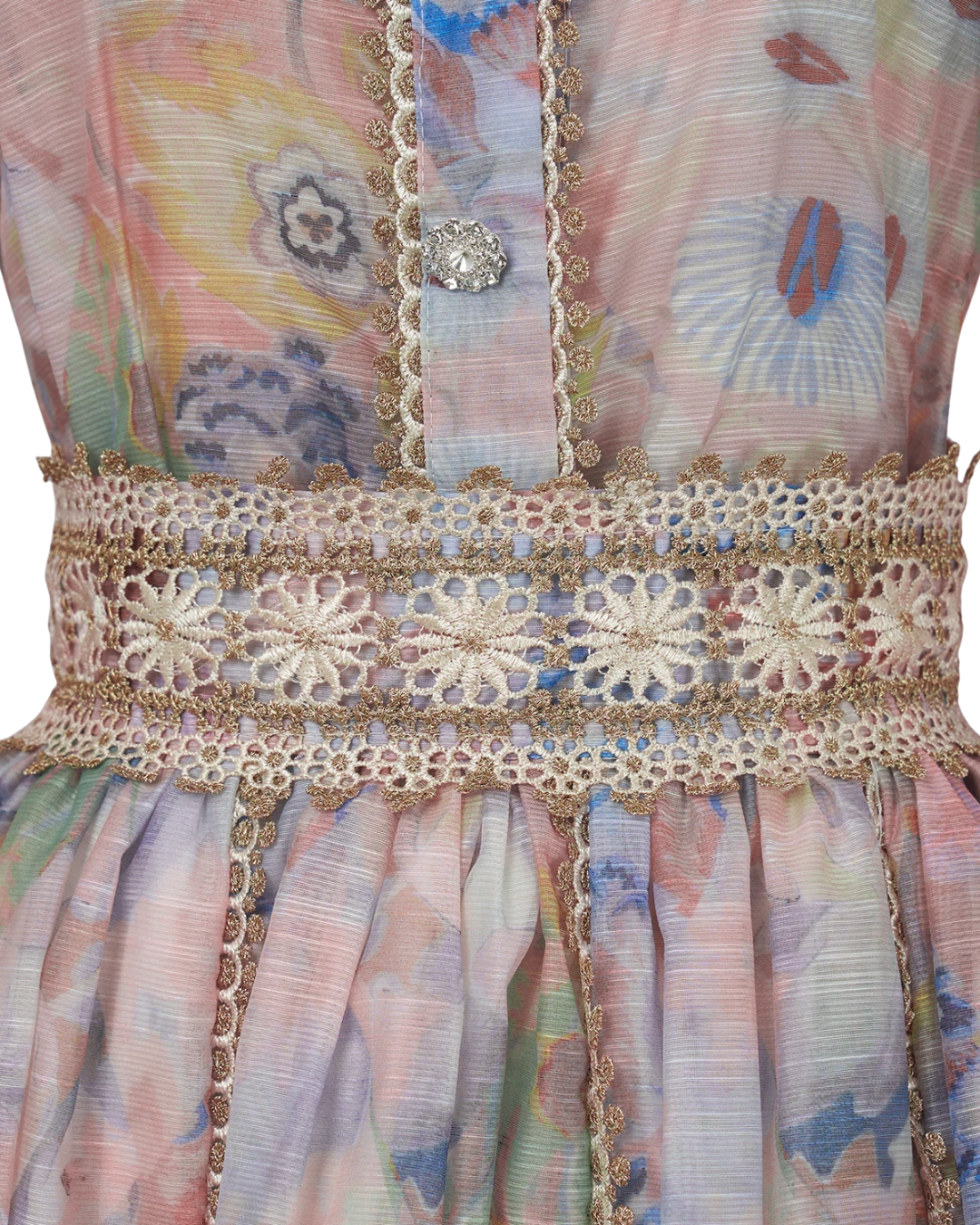 Liliane Pastel Floral Embroided Skirt Co-ord