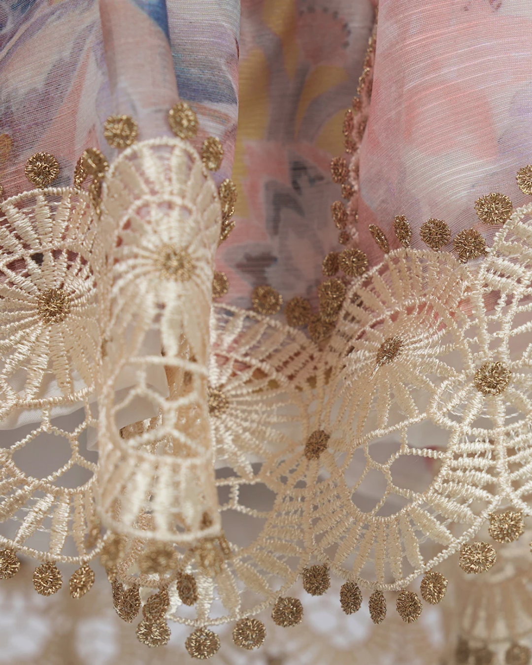 Liliane Pastel Floral Embroided Skirt Co-ord