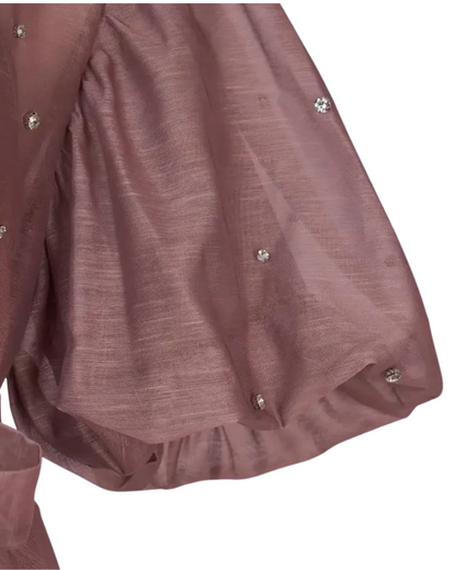 Colette Plum Embellished Button Midaxi Dress