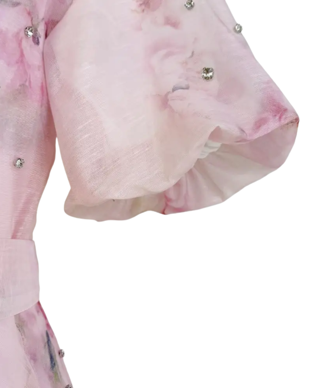 Colette Pink Floral Embellished Button Mini Dress